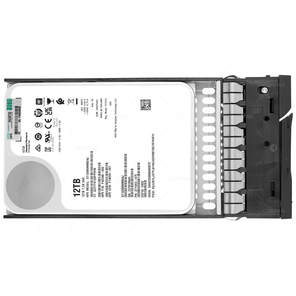 P13251-001  HP HDD 12TB 7.2K SAS 12G 3.5" LFF FOR MSA 2060